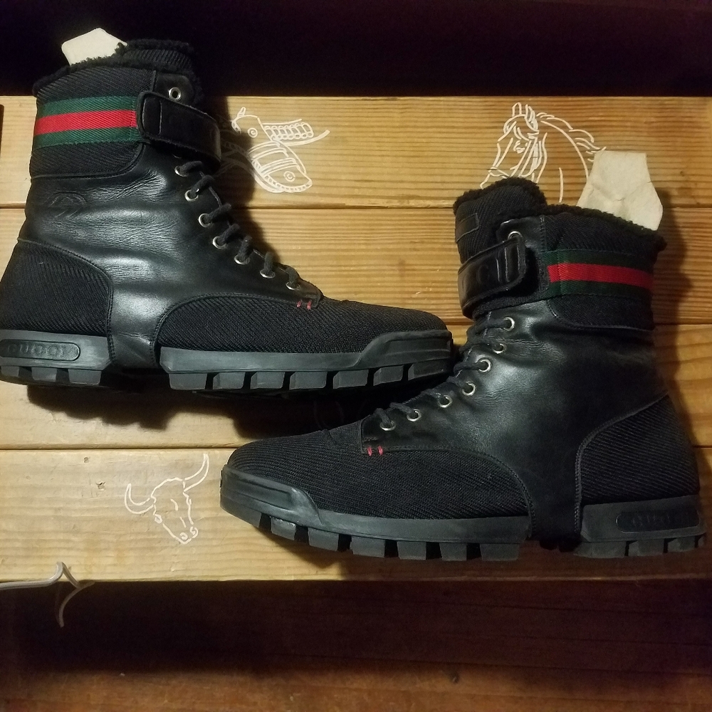 Gucci men size 10 lace up ankle boots *authtentic*